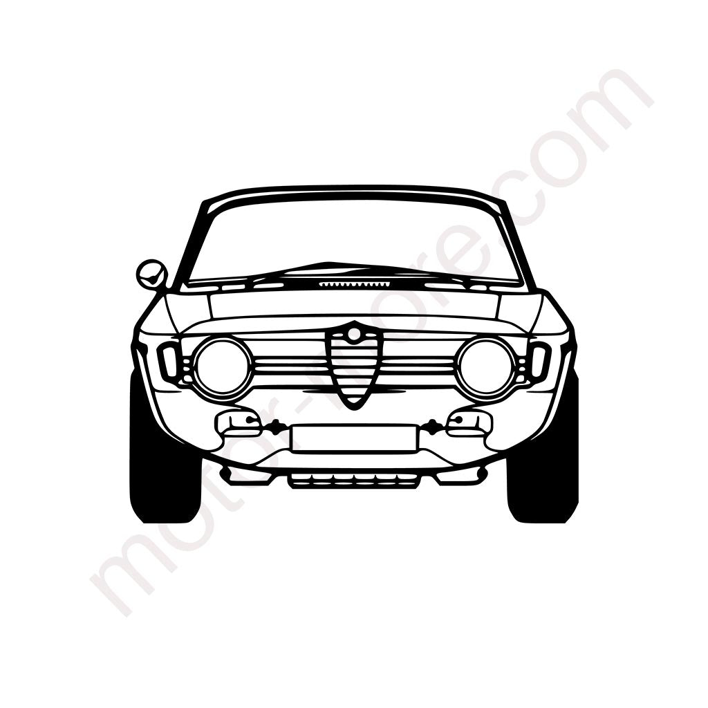 Giulia 1967 Front Metall-Silhouette