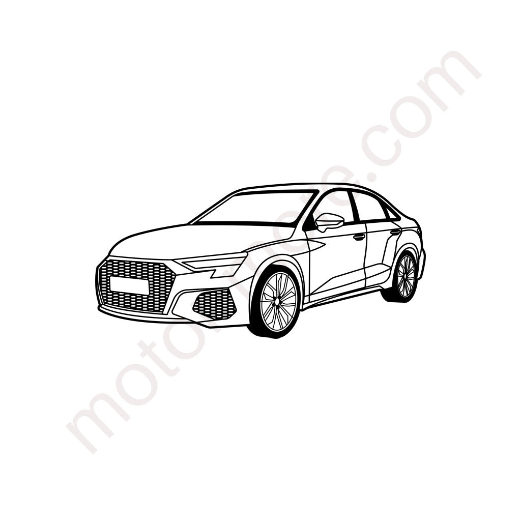 A3 8Y Limousine – Metall Silhouette