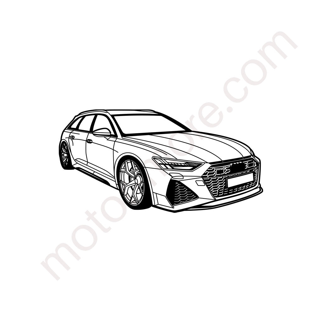 RS6 C8 – Metall Silhouette