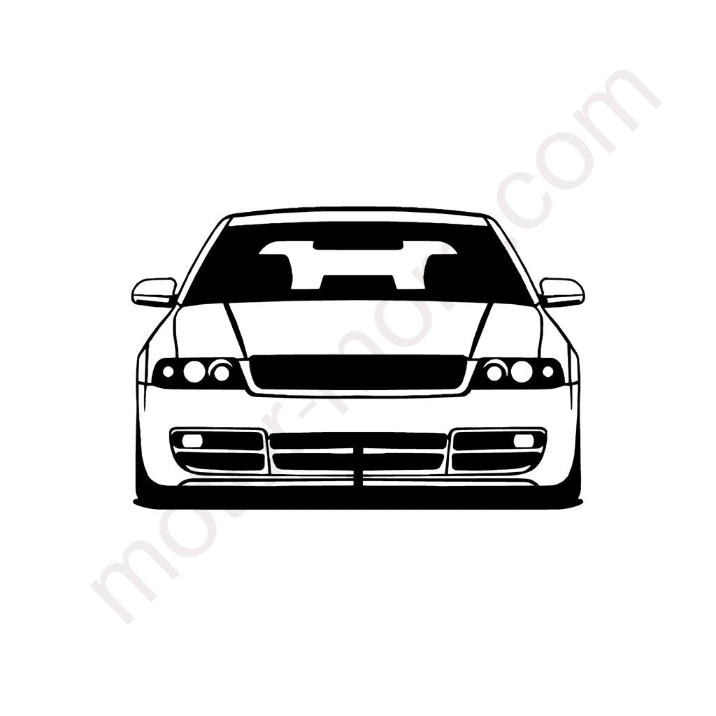 S4 B5 Front Metall-Silhouette