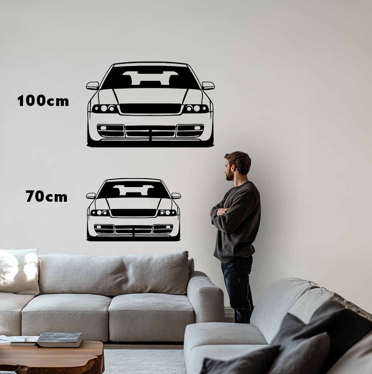 S4 B5 Front Metall-Silhouette