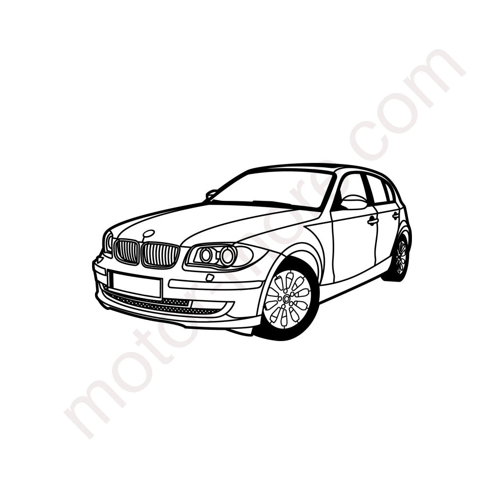 1er (E87) – Metall-Silhouette