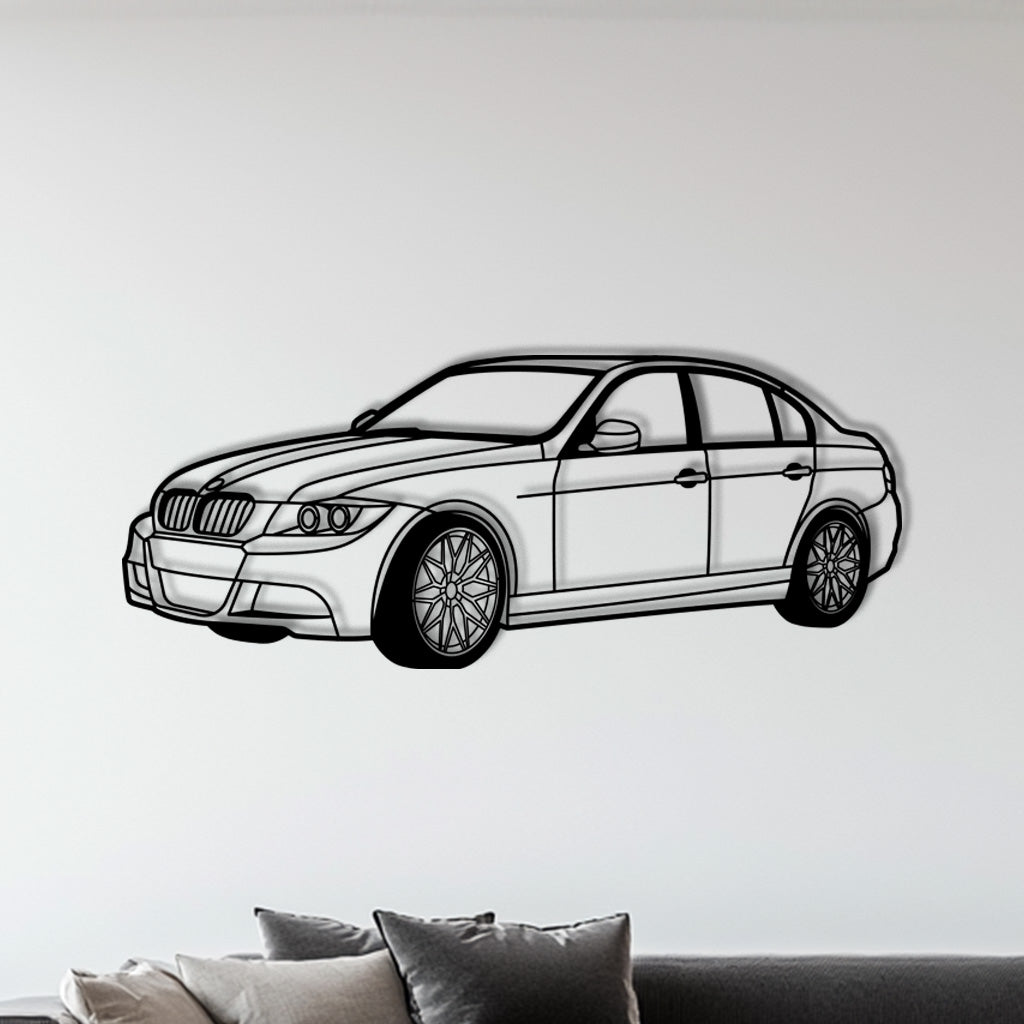 3er Limousine (E90) – Metall-Silhouette