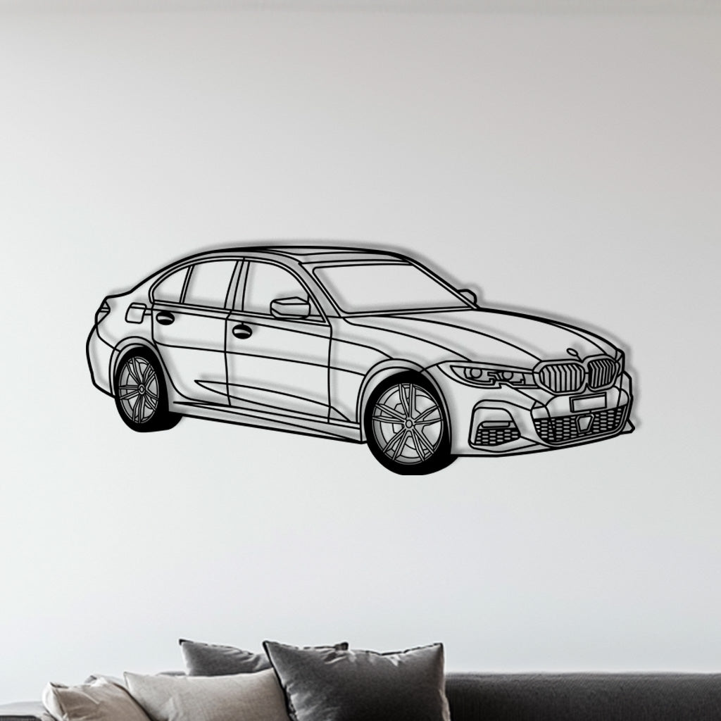 3er Limousine (G20) – Metall-Silhouette