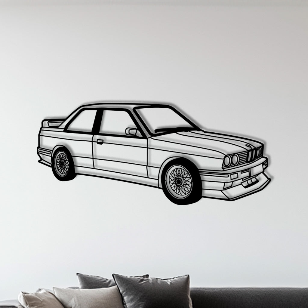 E30 M3 – Metall-Silhouette