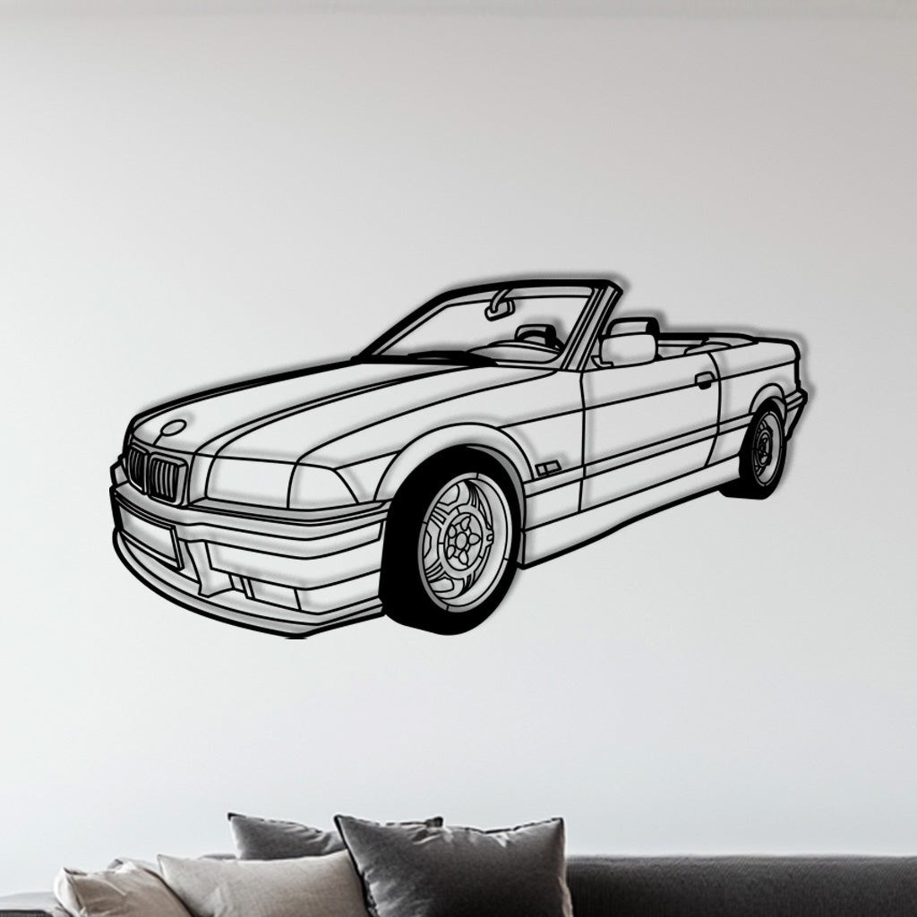 3er Cabrio (E36) – Metall-Silhouette