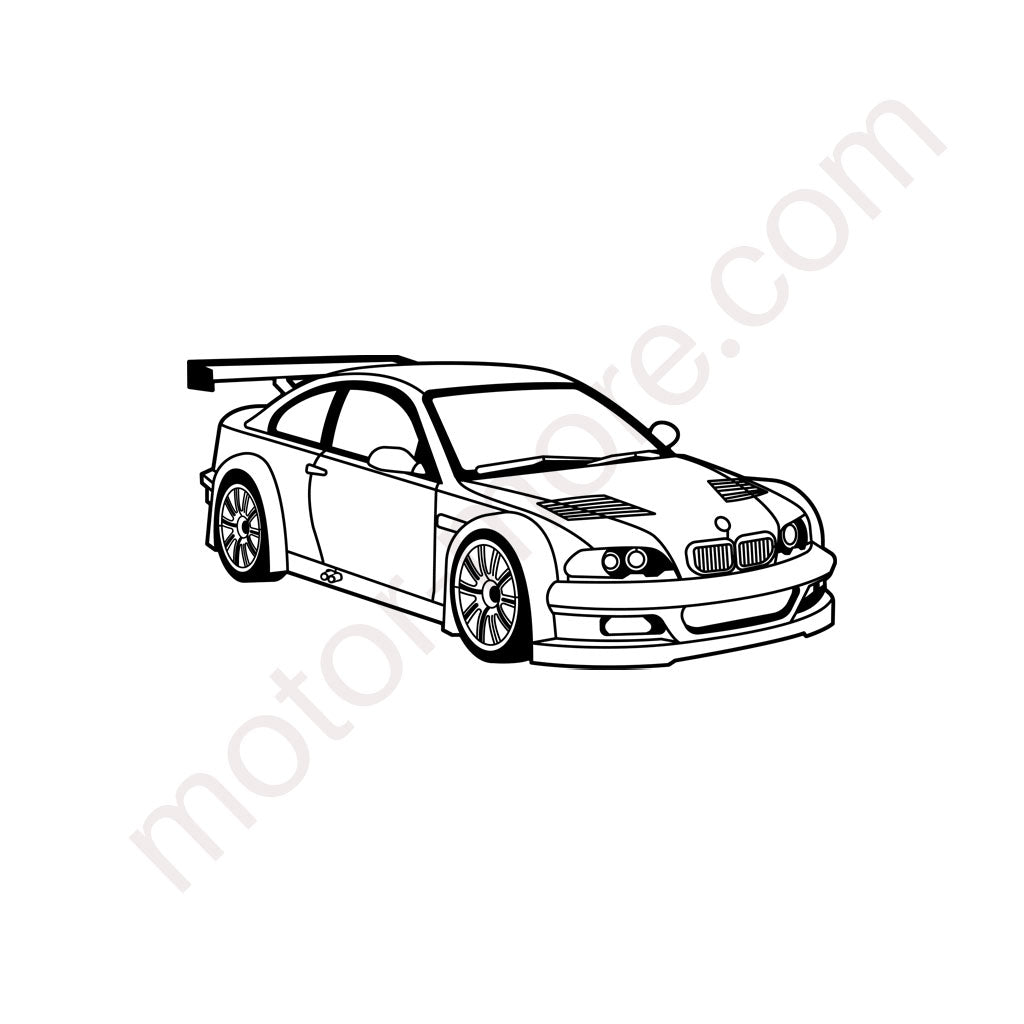 E46 M3 GTR – Metall-Silhouette