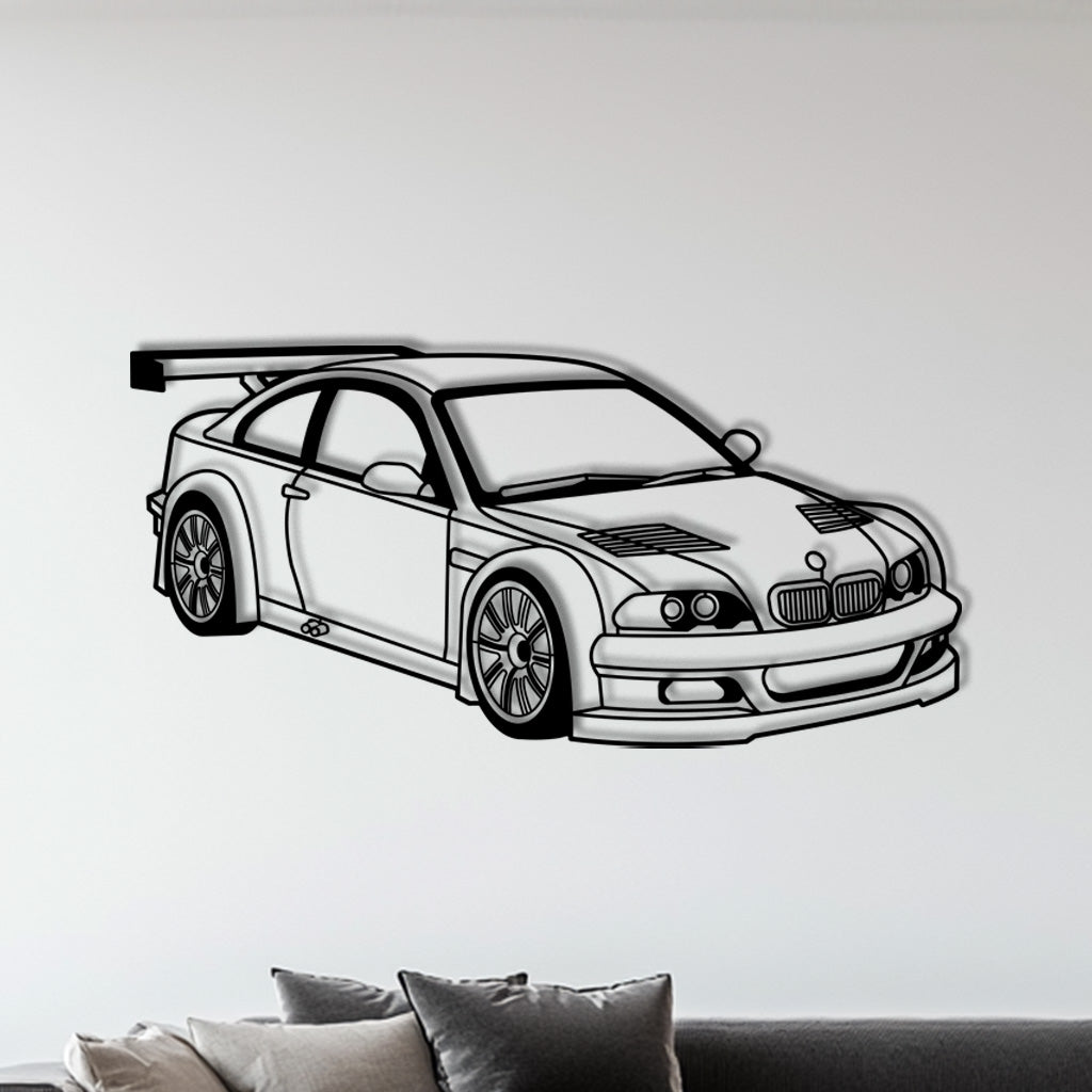 E46 M3 GTR – Metall-Silhouette