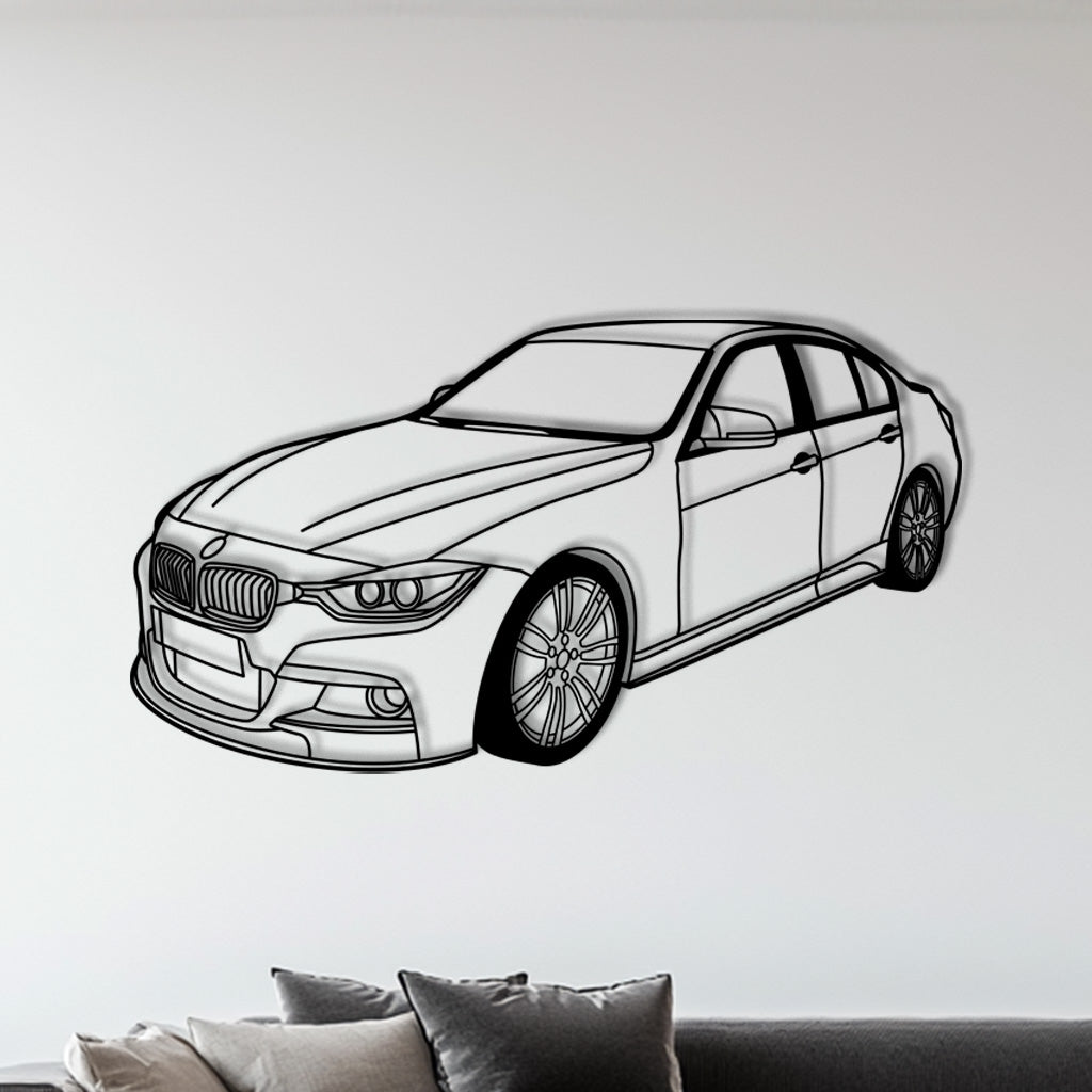 3er Limousine M-Paket (F30) – Metall-Silhouette