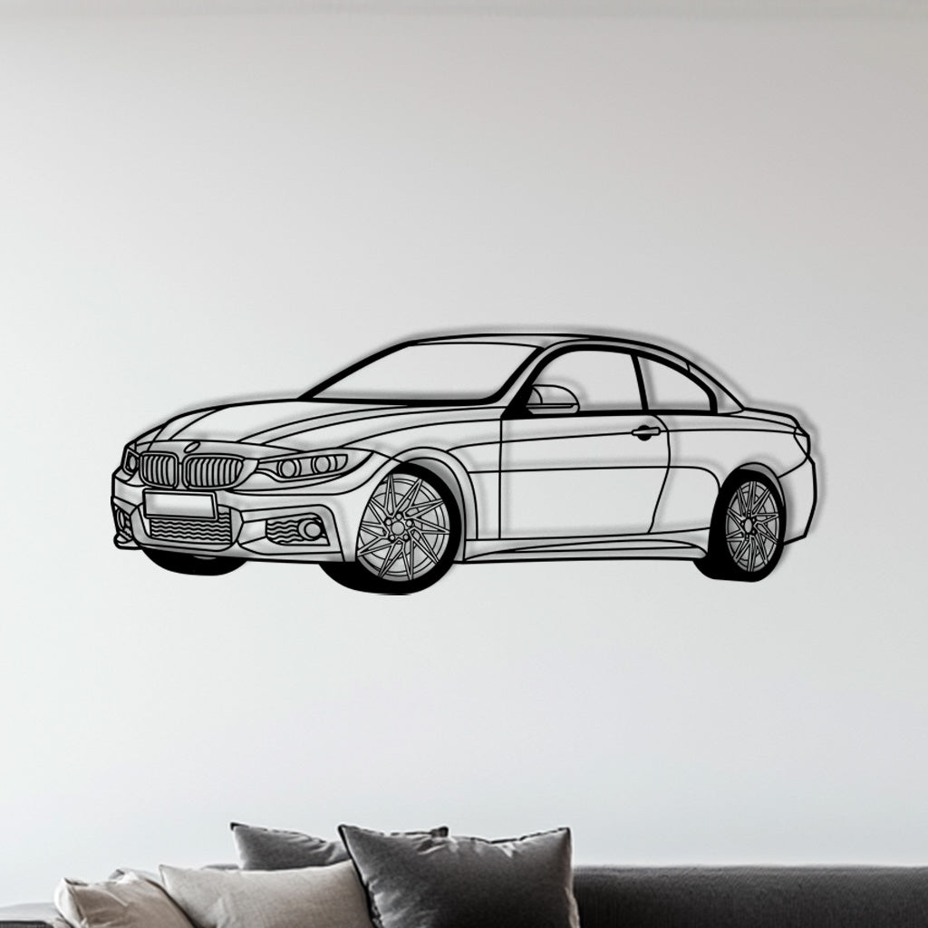 4er Cabrio (F33) – Metall-Silhouette