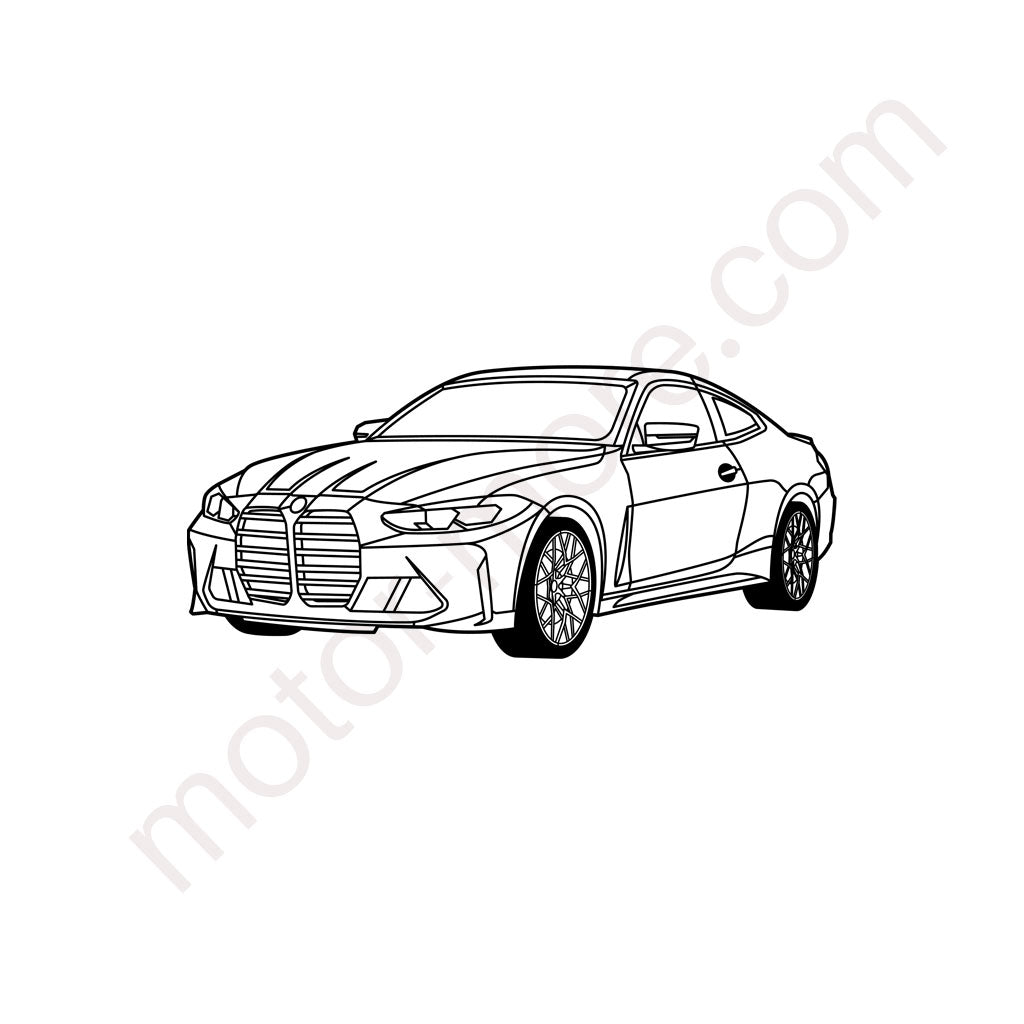 M4 (G82) – Metall-Silhouette