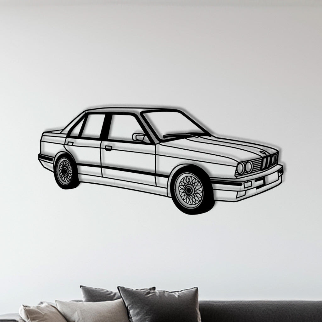 3er Limousine (E30) – Metall-Silhouette