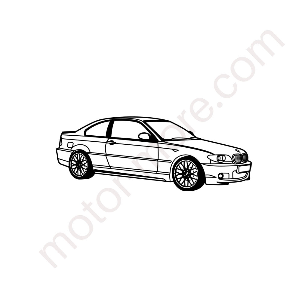 3er Coupé (E46) – Metall-Silhouette