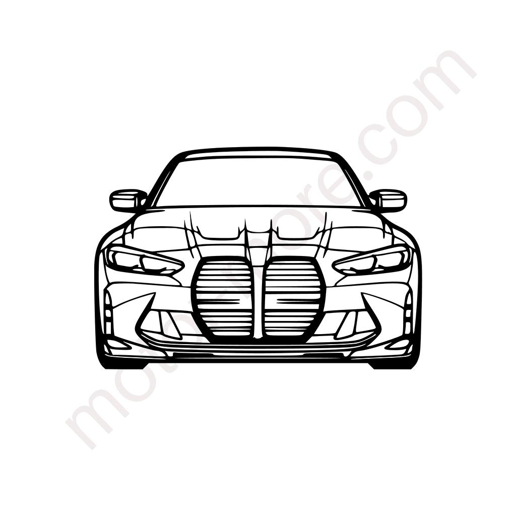 G80 2023 Front Metall-Silhouette