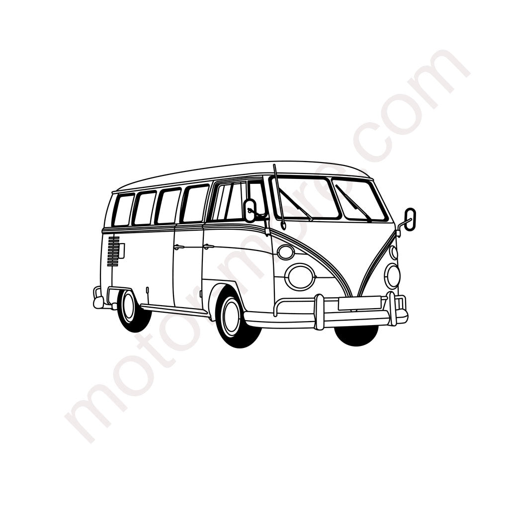 Bulli T1 – Metall-Silhouette