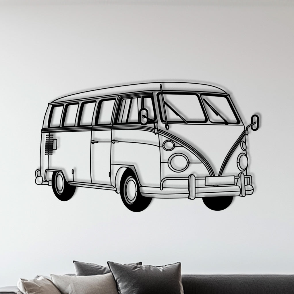 Bulli T1 – Metall-Silhouette