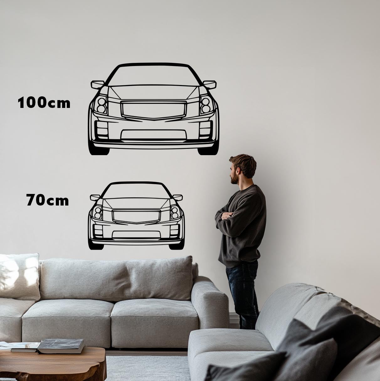 CTS V 2007 Front Metall-Silhouette