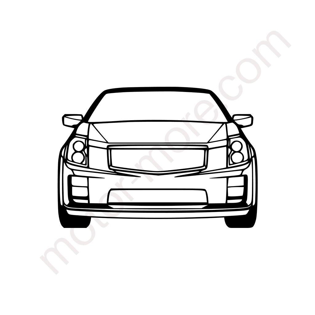 CTS V 2007 Front Metall-Silhouette