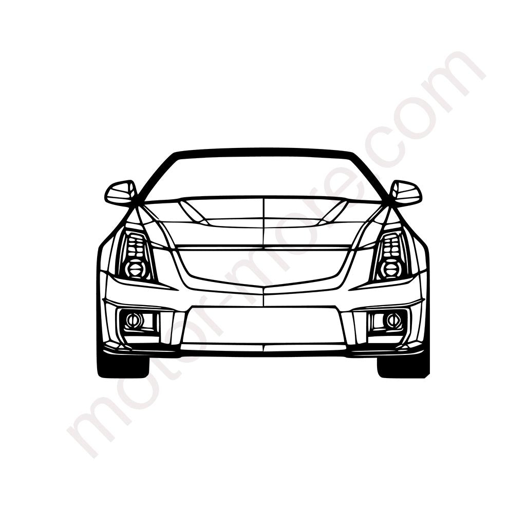 CTS V 2011 Front Metall-Silhouette