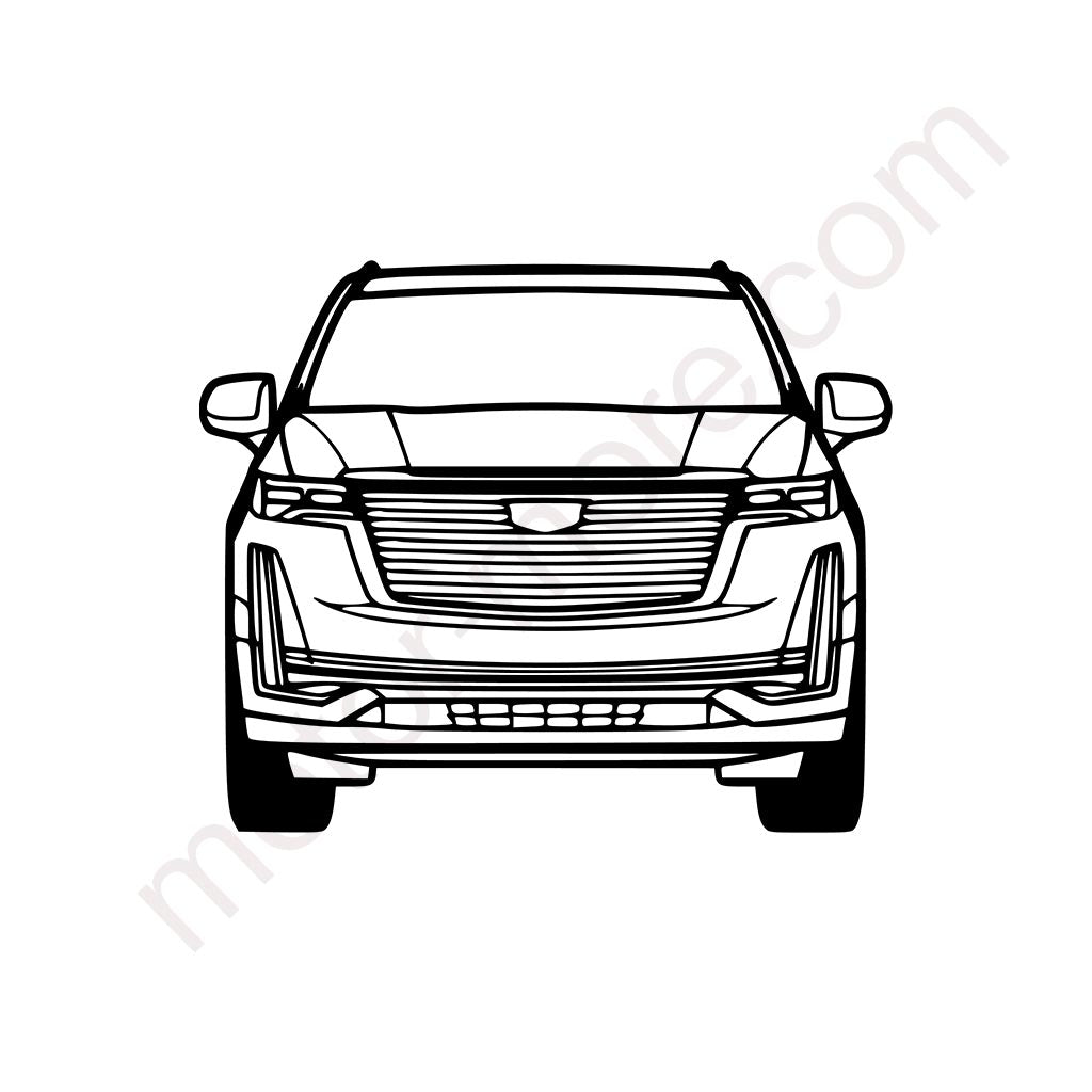 Escalade 2022 Front Metall-Silhouette