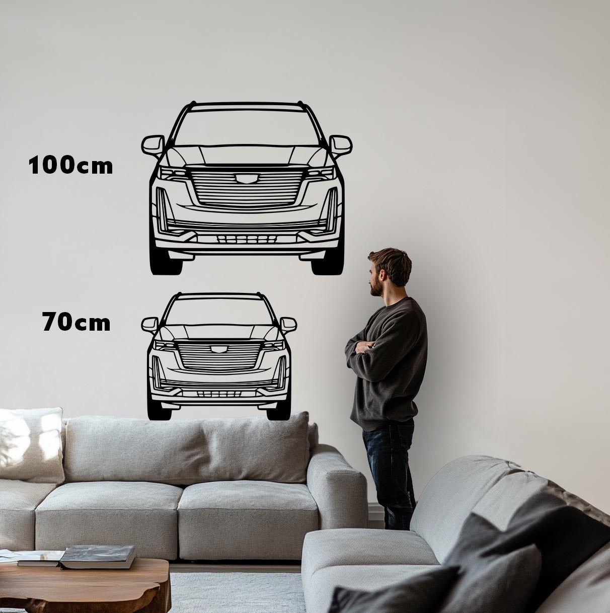 Escalade 2022 Front Metall-Silhouette