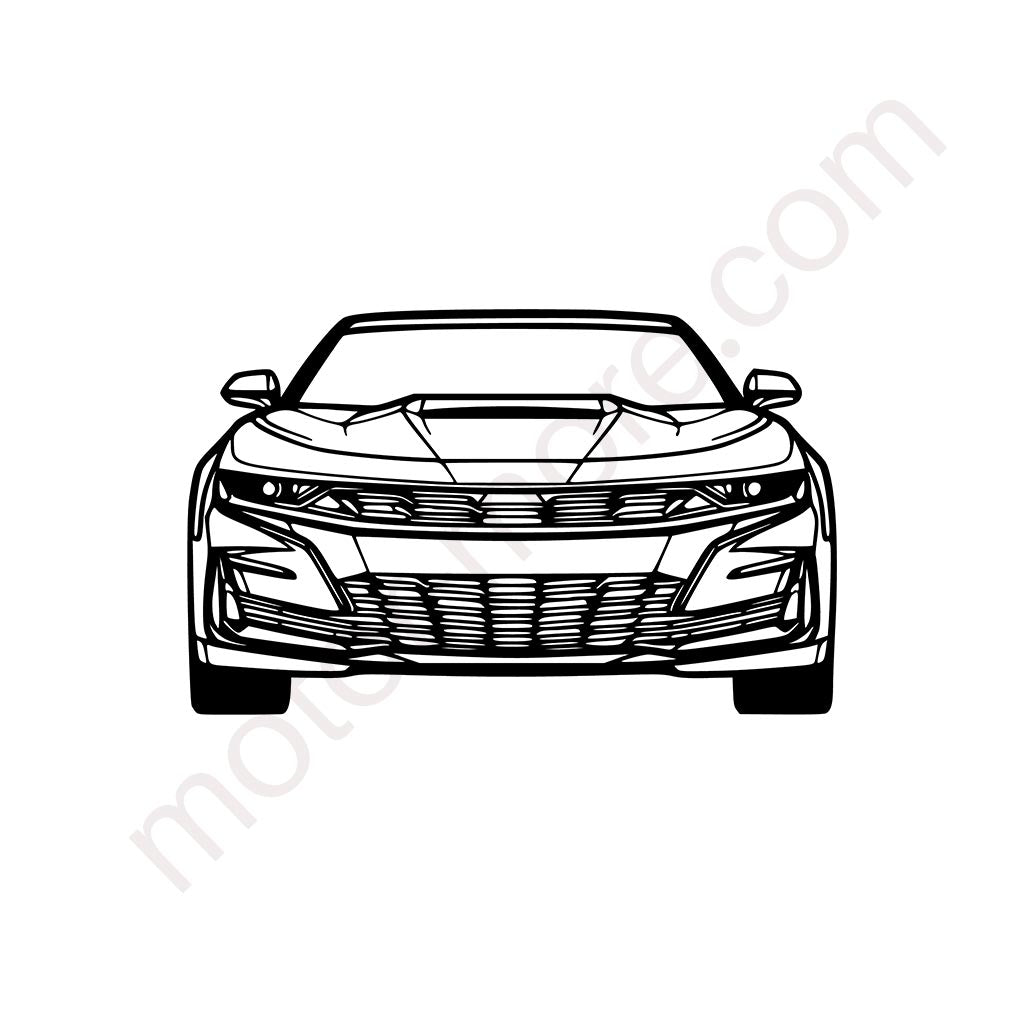 Camaro 2020 Front Metall-Silhouette