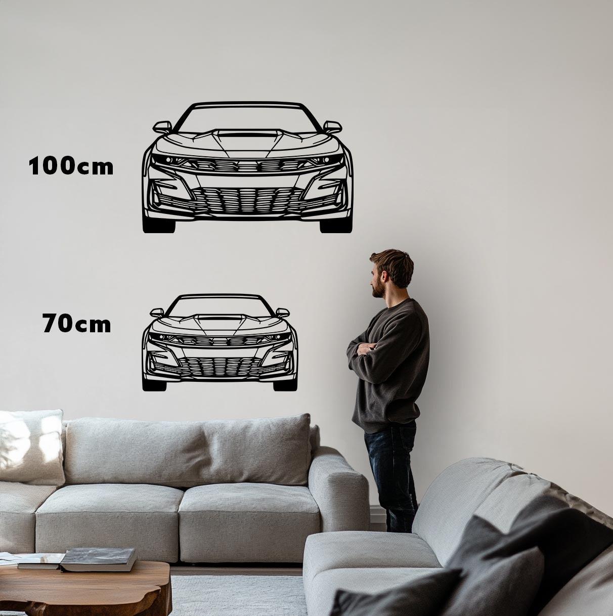 Camaro 2020 Front Metall-Silhouette