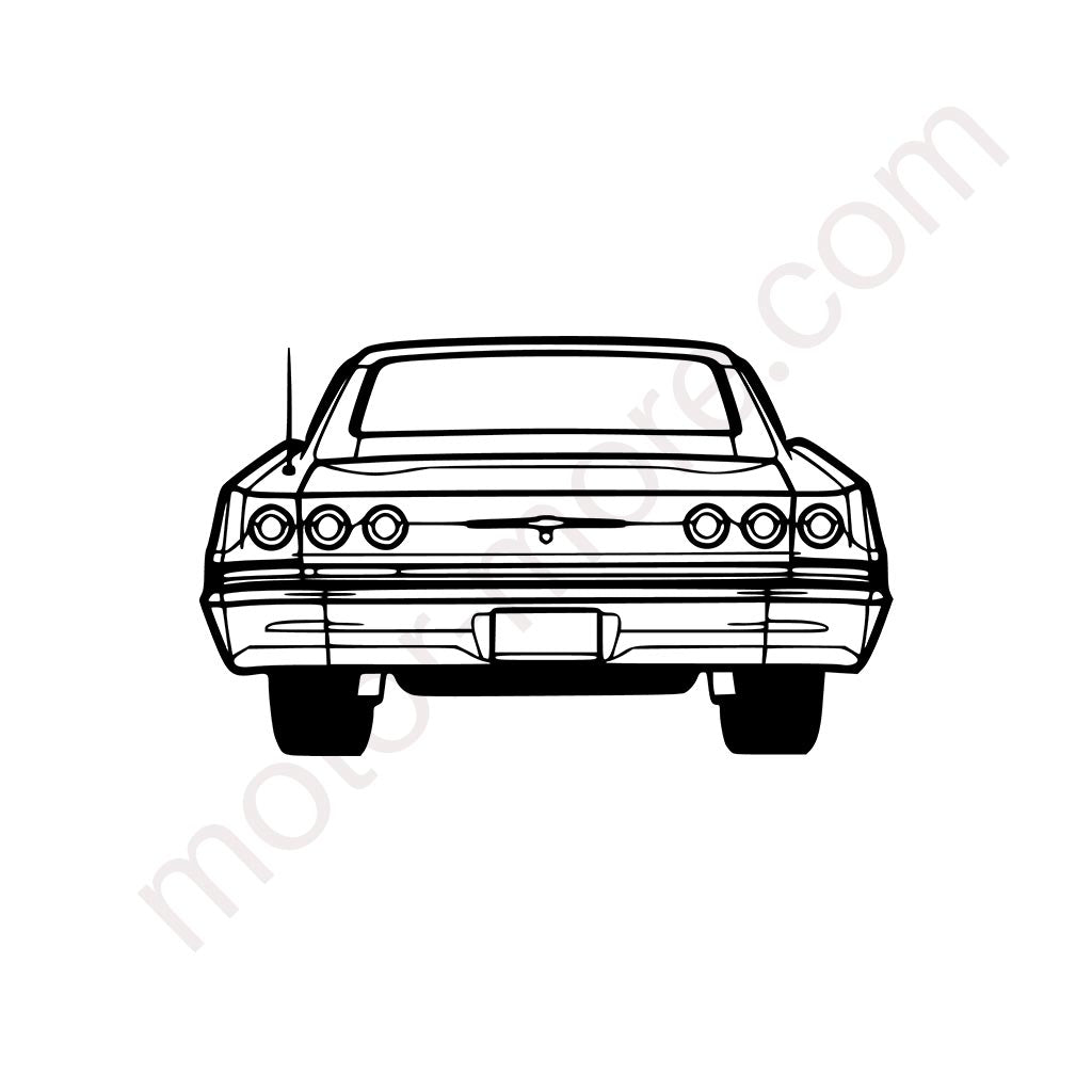 Impala 1965 Heck Metall-Silhouette