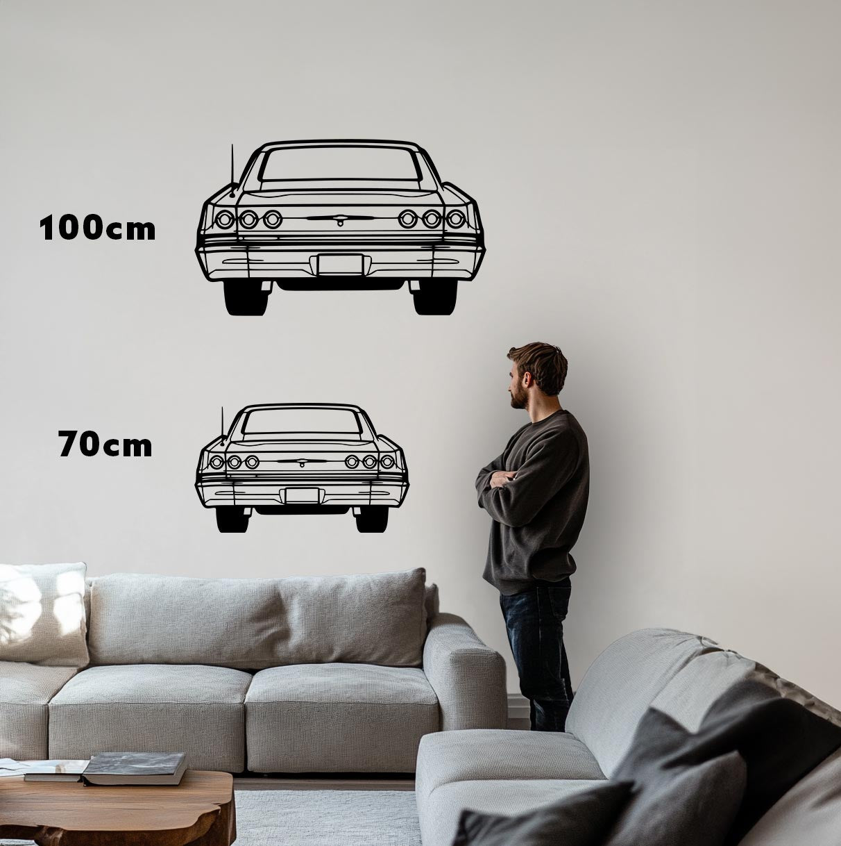 Impala 1965 Heck Metall-Silhouette