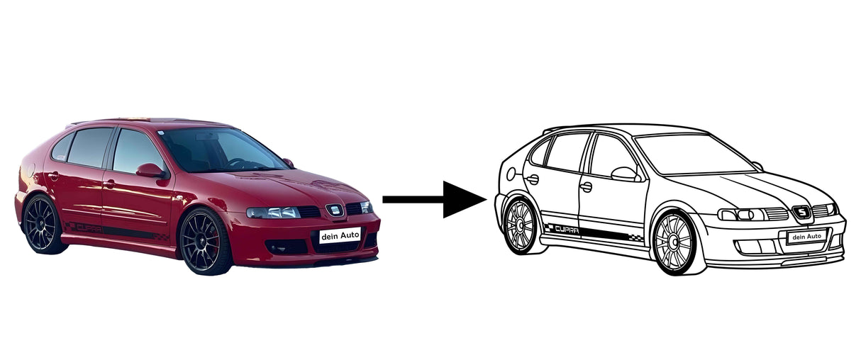 dein Auto als Silhouette