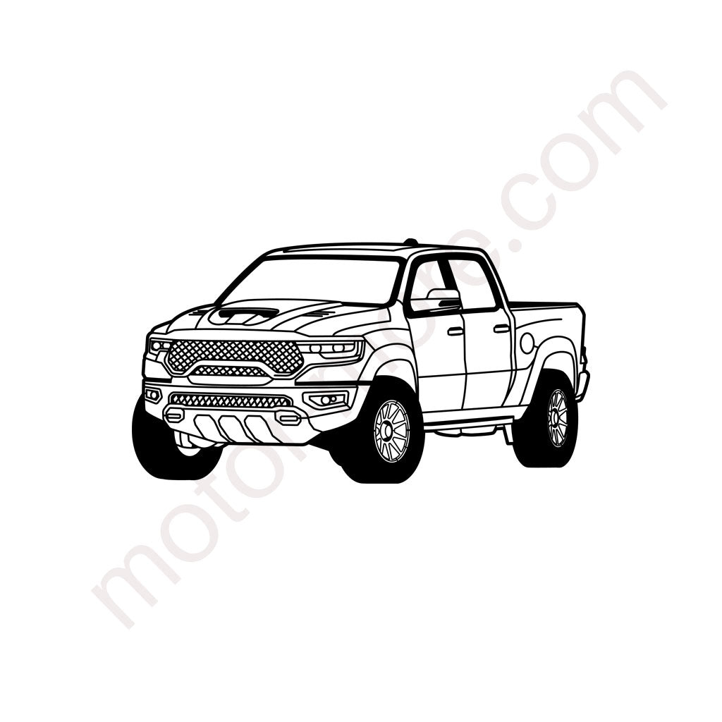 Ram TRX – Metall-Silhouette