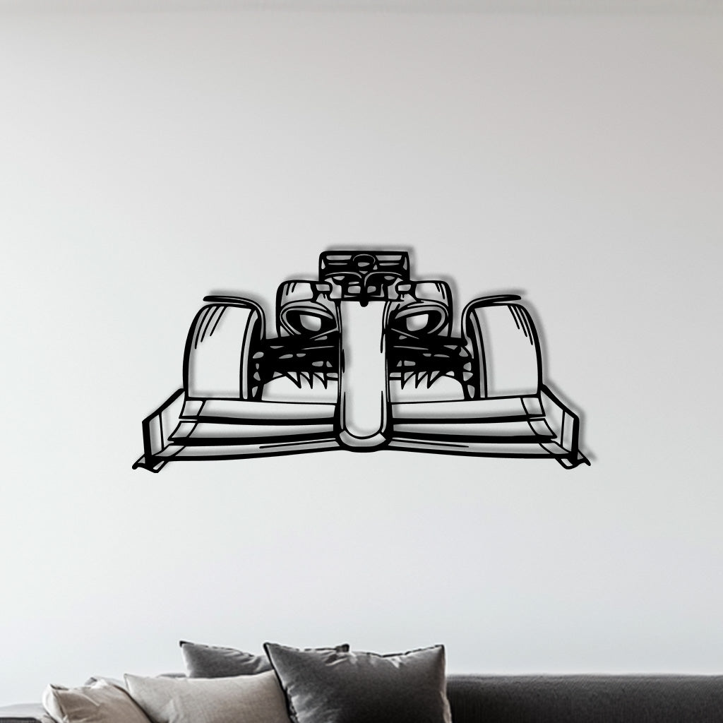 F1 Metall-Silhouette
