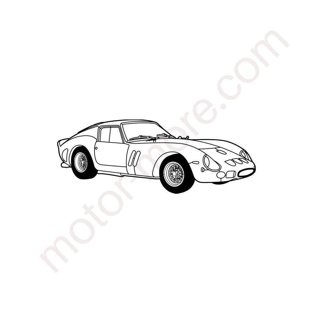250 GTO – Metall-Silhouette