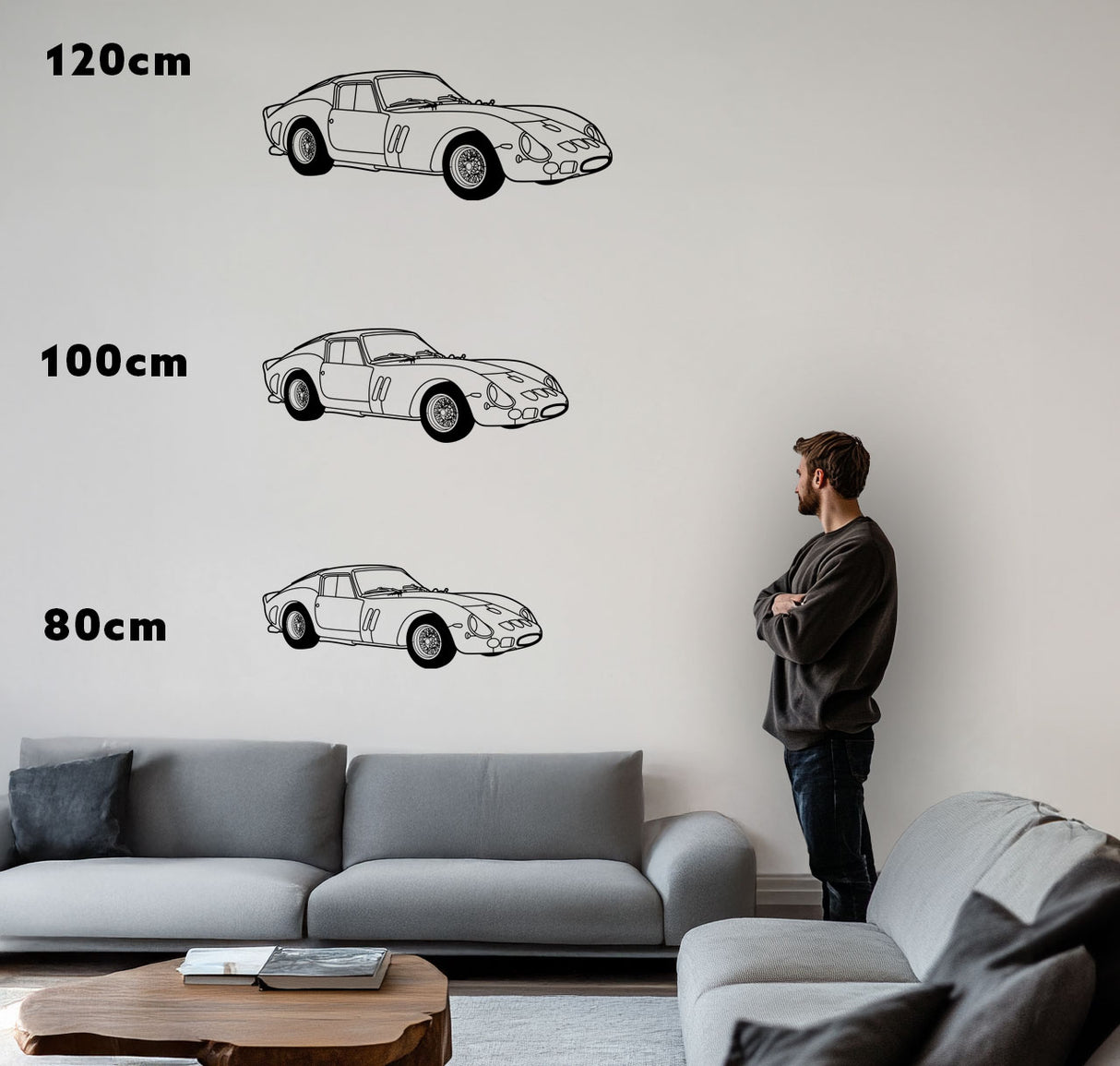 250 GTO – Metall-Silhouette