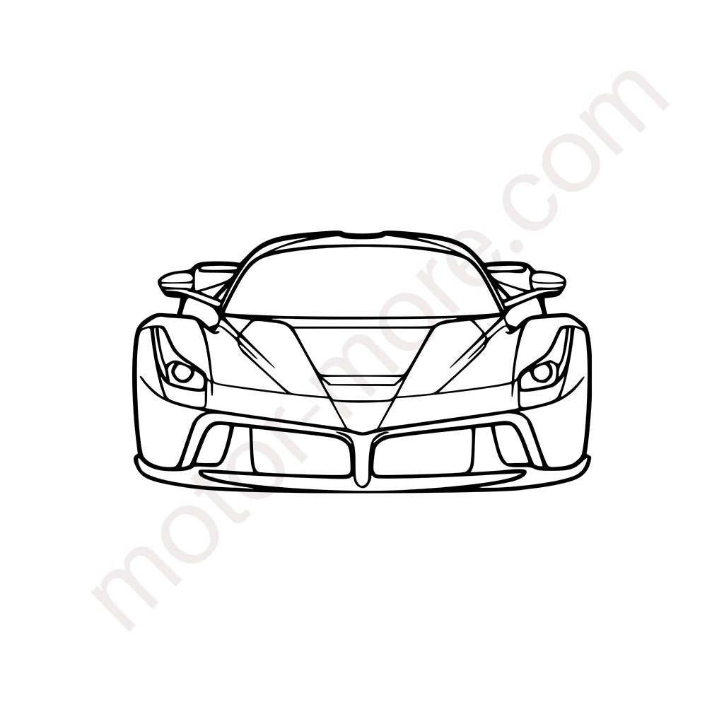 LaFerari 2013 Front Metall-Silhouette