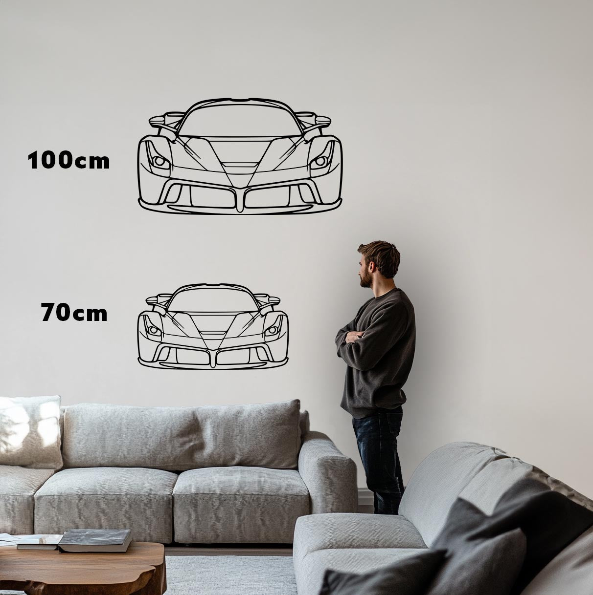 LaFerari 2013 Front Metall-Silhouette