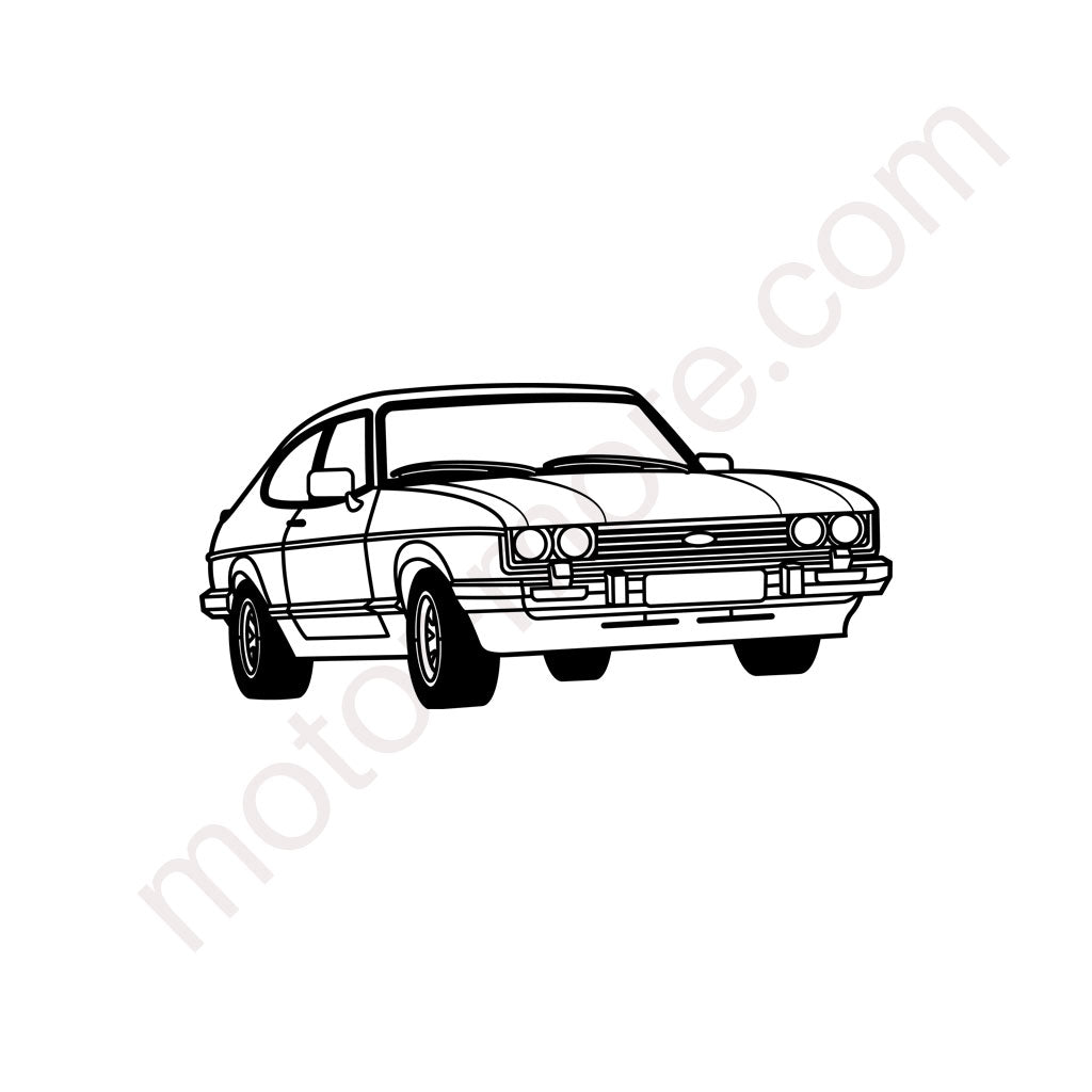 Capri MK3 – Metall-Silhouette