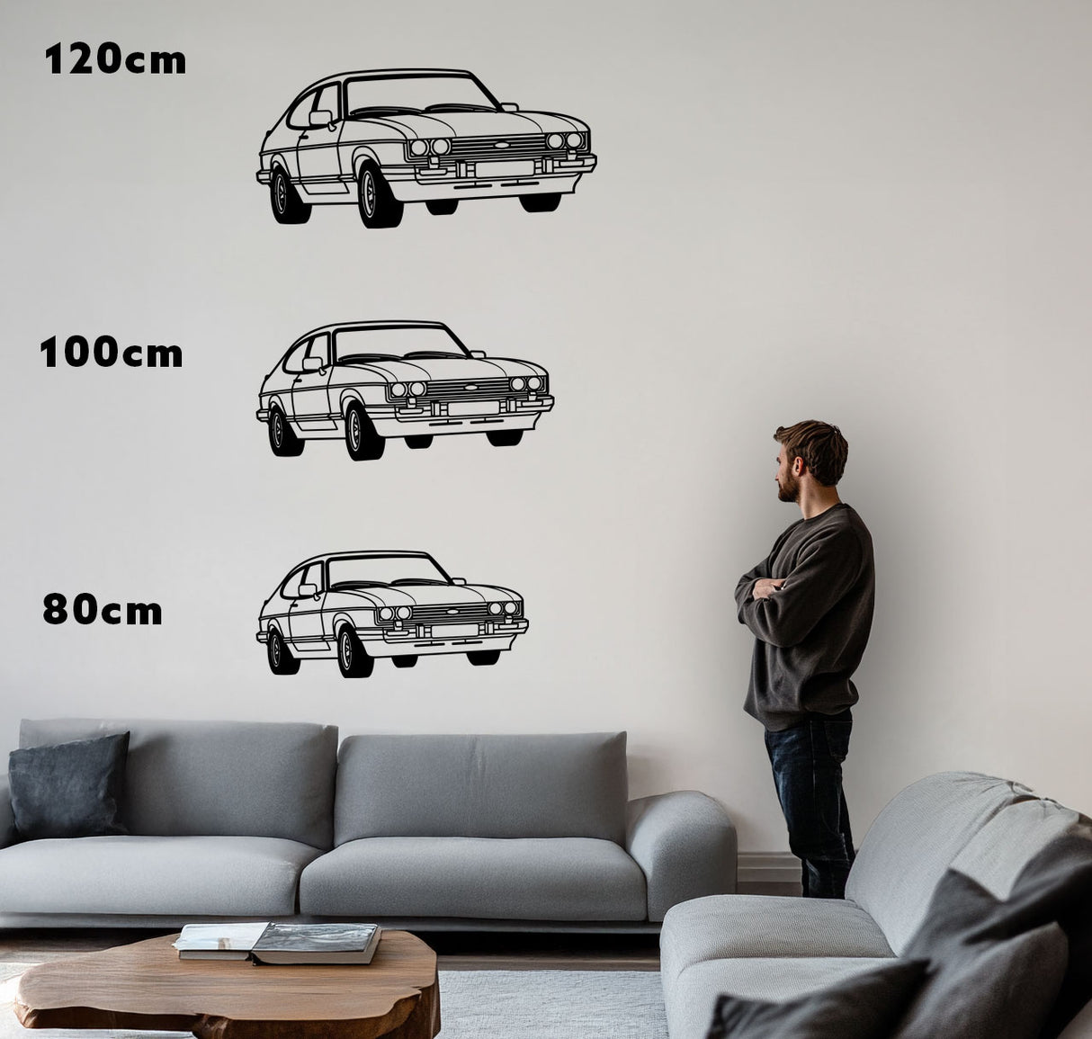 Capri MK3 – Metall-Silhouette