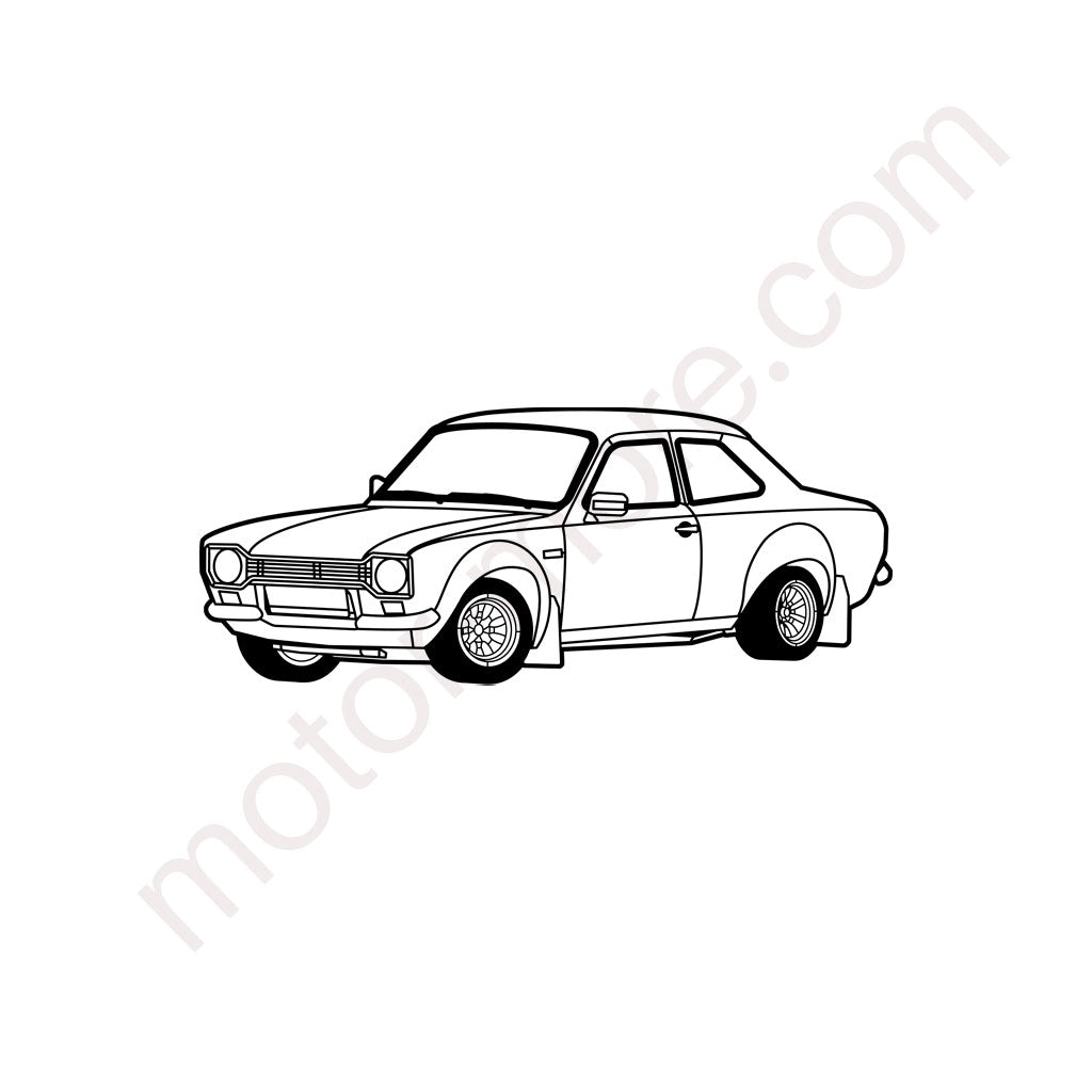 Escort RS MK1 – Metall-Silhouette