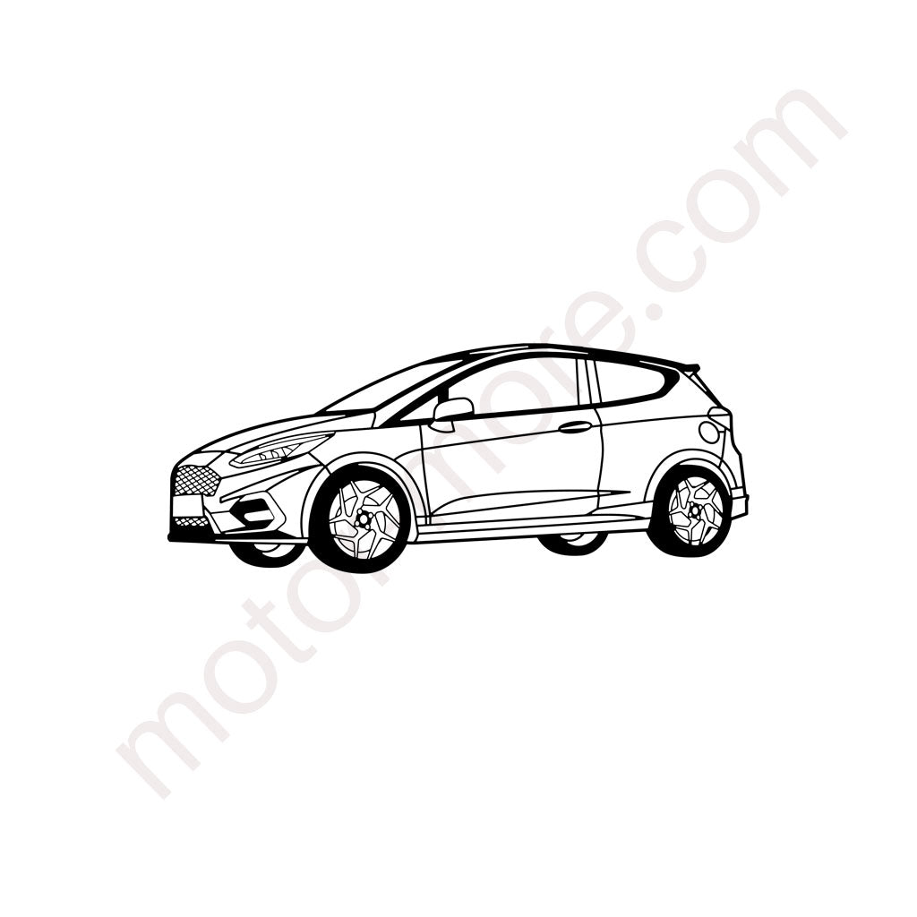 Fiesta ST – Metall-Silhouette