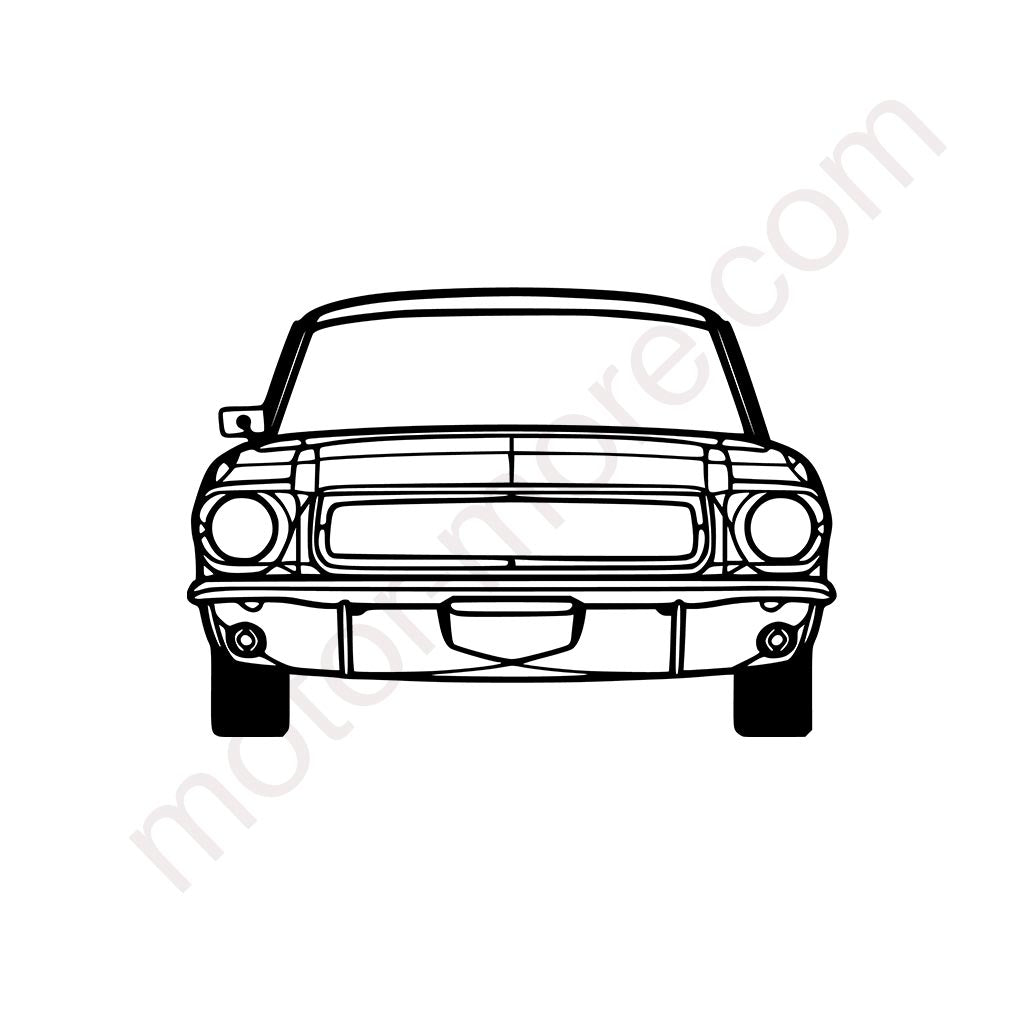 Mustang 1968 Front Metall-Silhouette