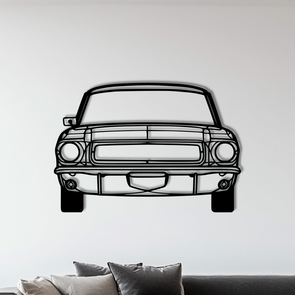 Mustang 1968 Front Metall-Silhouette