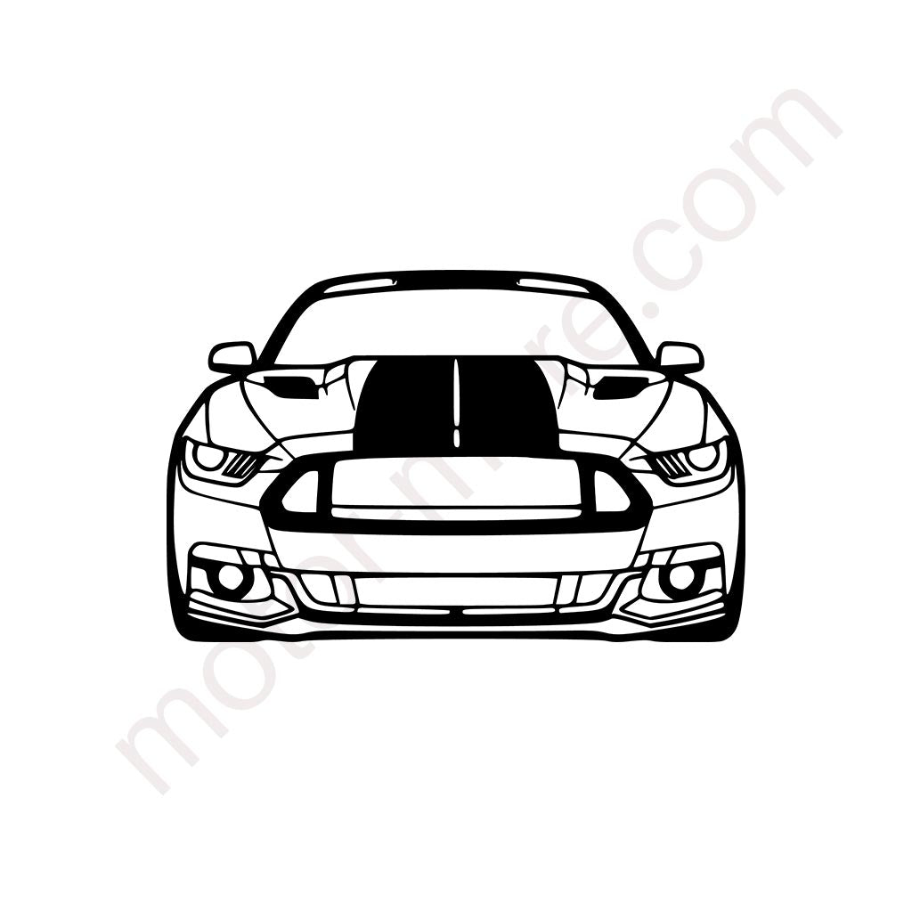 Mustang GT 2016 Front Metall-Silhouette