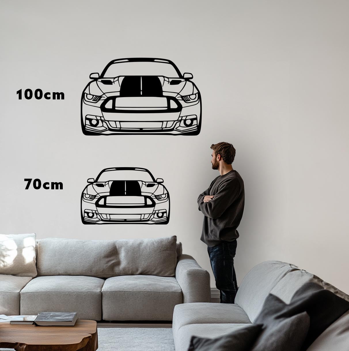 Mustang GT 2016 Front Metall-Silhouette