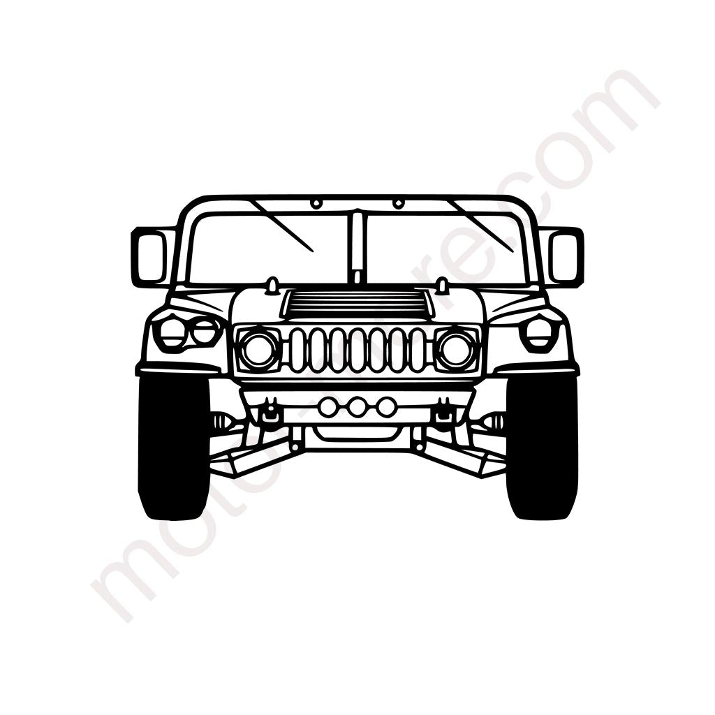 H1 Front Metall-Silhouette