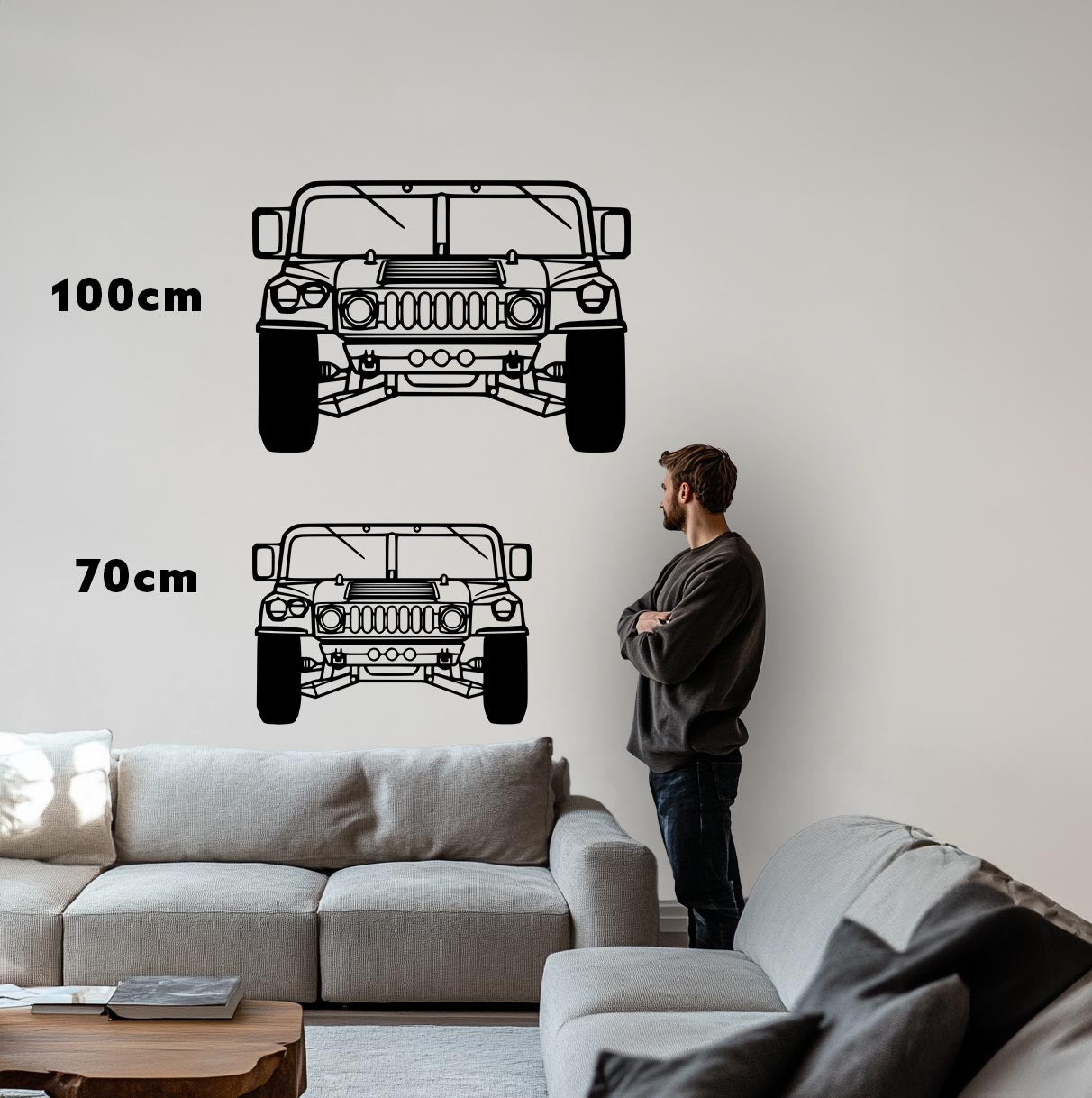 H1 Front Metall-Silhouette