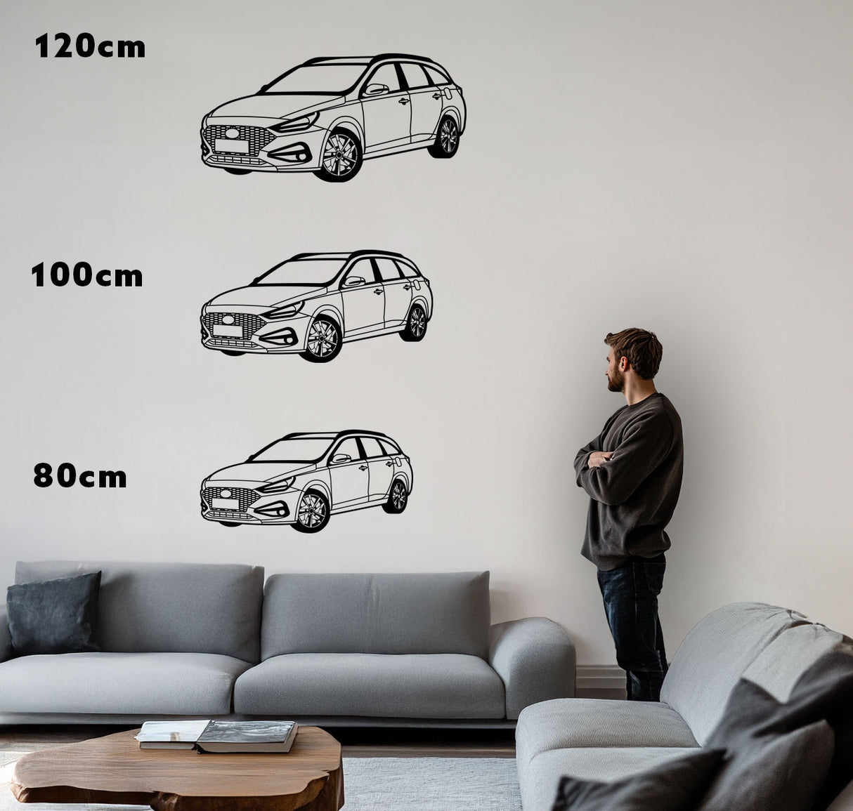 i30 Kombi – Metall-Silhouette