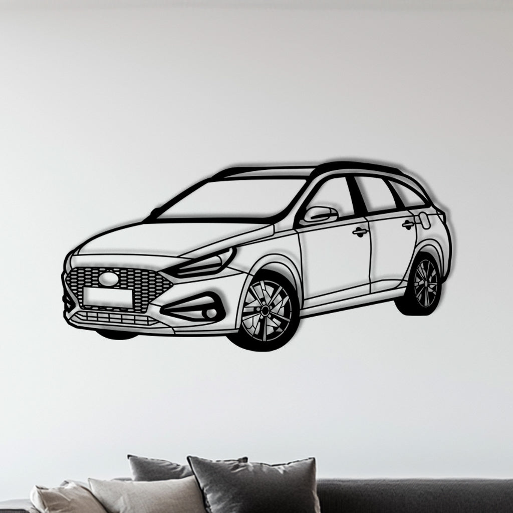 i30 Kombi – Metall-Silhouette