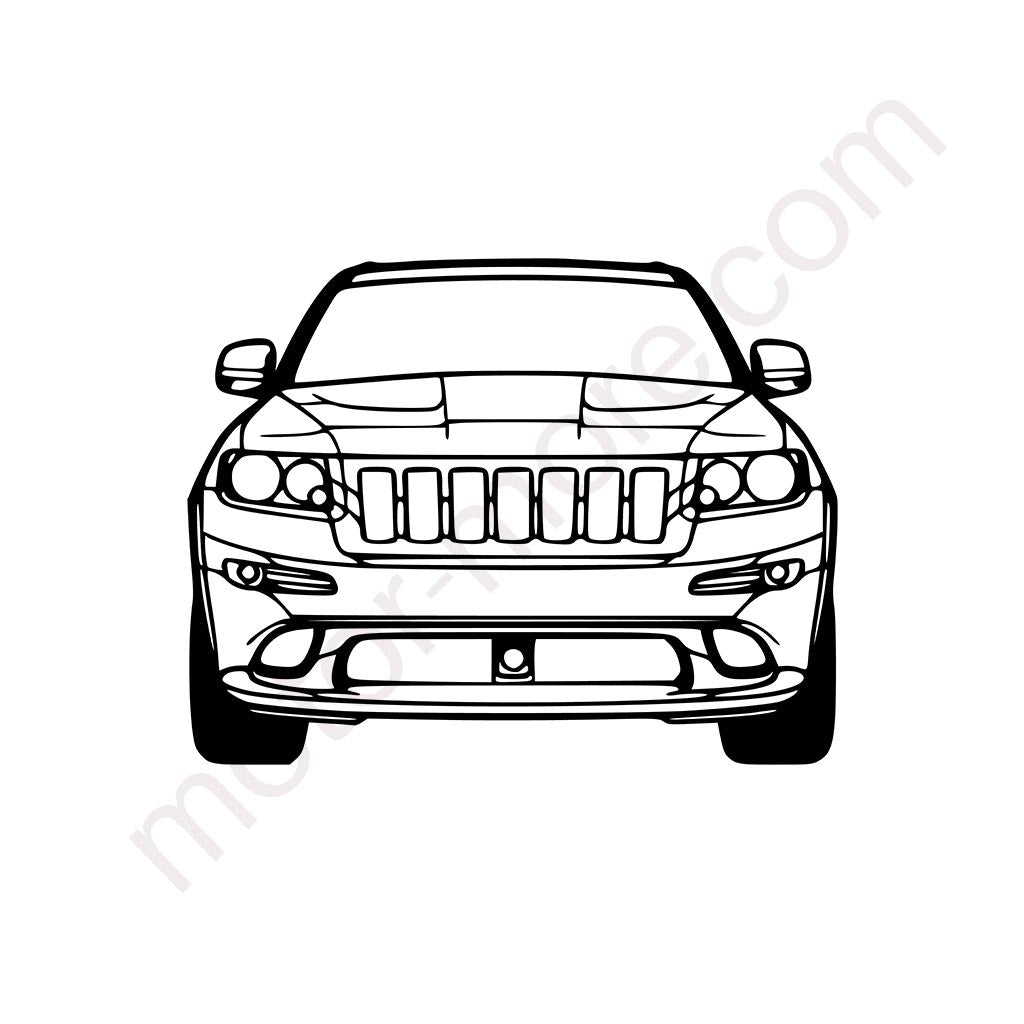 Cherokee SRT8 2012 Front Metall-Silhouette