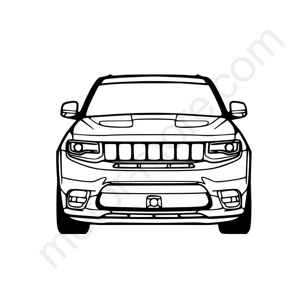 Grand Cherokee SRT 2020 Front Metall-Silhouette